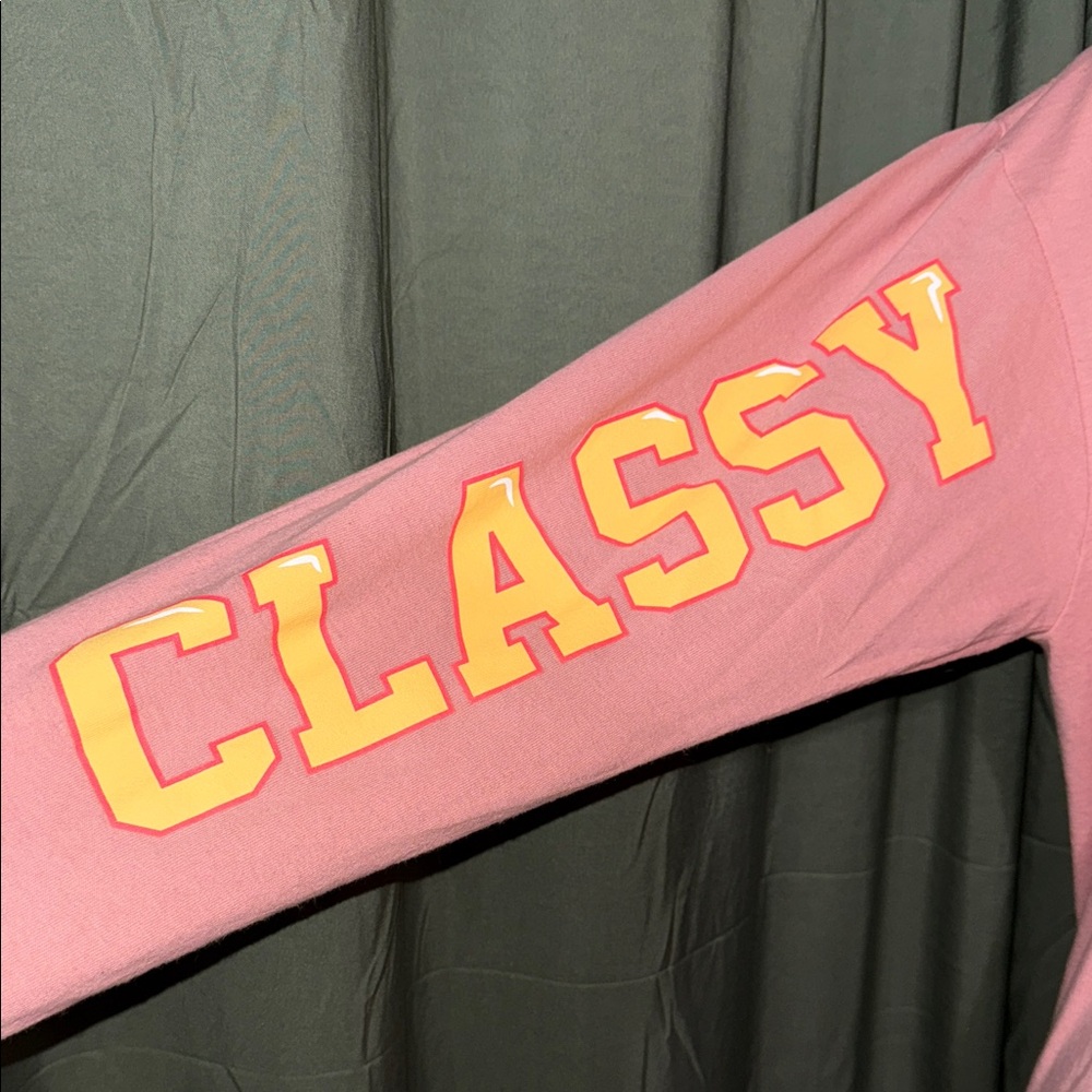 Simply Southern Peachy Long Sleeve Shirt - Pink and Yellow - Picture 3 of 6